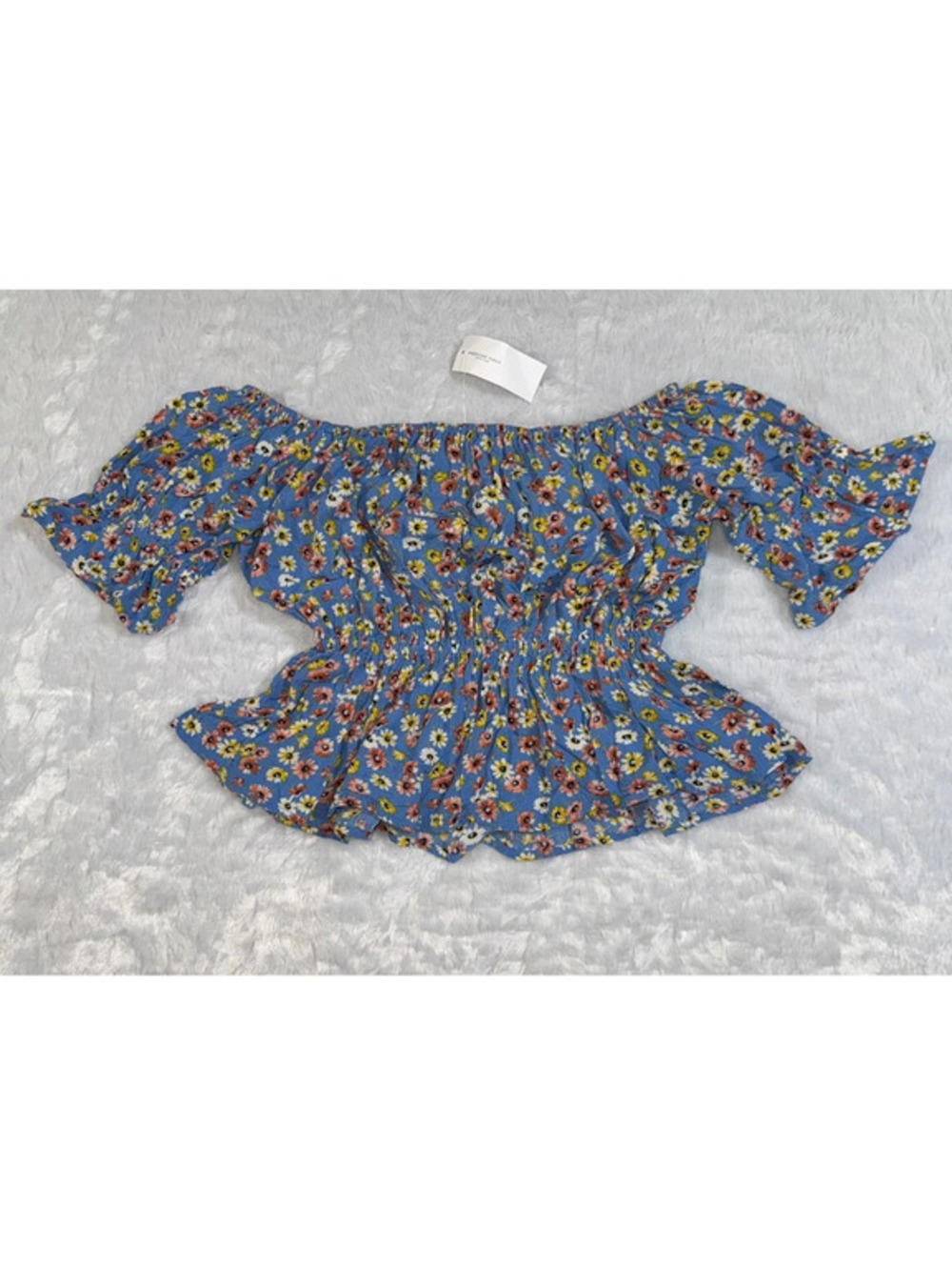 American Eagle Floral Off The Shoulder Baby Doll Top Size Medium